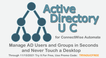 New Active Directory UC Plugin For ConnectWise Automate